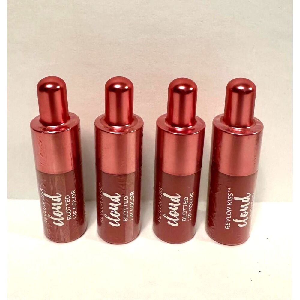 Revlon Kiss Cloud Blotted Color Lipstick 003 Rosy Cotton Candy Bundle of 4 NEW